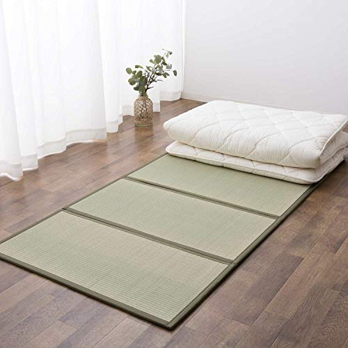 EMOOR Japanische Futon Matratze CLASSE 140 x 200 cm und Faltbare Tatami Matte (Igusa Matratze) Set, Faltbar Schlaf Traditionelle Boden Bett Pad Baumwolle