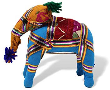 Thorness Azul de la Tela Libre del Ornamento pie de Elefante Colorido