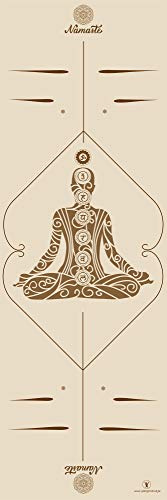 Lebensmuster rutschfeste Yogamatte aus Kork & Naturkautschuk 183cm x 66cm x 5mm, schadstofffrei DEIN TREUER BEGLEITER, Jogamatte - Yoga mat