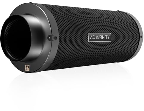 AC Infinity Air Carbon Filter 250mm with Premium Australian Virgin | Charcoal for Inline Duct Fan, Odor Control, Hydroponics, Grow Rooms, 10-Inch
