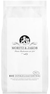 Moritz & Jakob BIO Dinkelsauerteig hell 250 g - getrocknet Dinkelvollkorn Sauerteig für mildsäuerlichen Geschmack – Backzutat für (Dinkel-)Sauerteigbrot