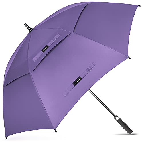 NINEMAX Golf Regenschirm Groß Sturmfest XXL, Großer Regenschirm Sturmfest Stabil, Golfschirm Gross für Herren Damen 2 Personen (Lila)