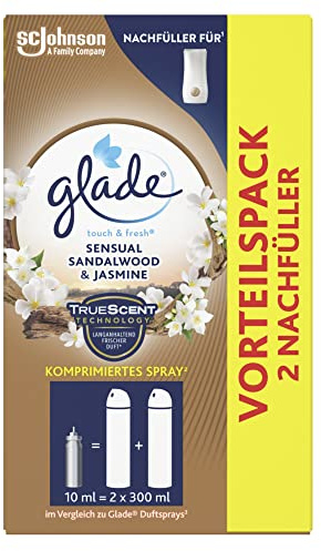 Glade Touch & Fresh (Brise One Touch) Nachfüller Doppelpack, Sensual Sandalwood & Jasmine 2 x 10 ml