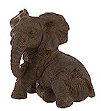 J-Line Elefant Liegend - Polyresin - Dunkelbraun
