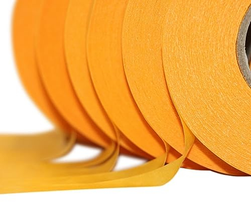 6 Rollen Profi Goldband Klebeband 50 m x 20 mm - Malerband Gold Kreppband - Abdeckband für Maler und Lackierer - Krepp für Innen und Außen - Malerkrepp - Vielseitiges Klebeband für Malerarbeiten