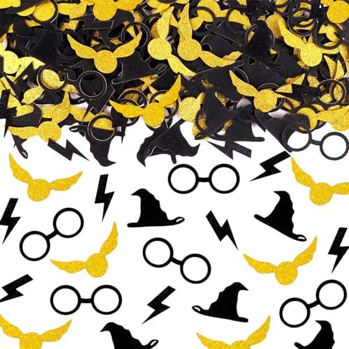 VIKY Glitter Magier Konfetti Geburtstag, 100 Stück Wizard Streudeko Geburtstag, Tischdeko Geburtstage Deko, Wizard Confetti für Geburtstage Party Deko, Kindergeburtstag Deko,Magic Theme Party Supplies