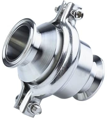 OD 25mm 32mm 38mm 51mm 76mm Acier inoxydable sanitaire 304 Tri Clamp 50.5mm 64mm 91mm Clapet anti-retour vertical 1.5 2 3 (Size : 32mm x Ferrule 50.5)