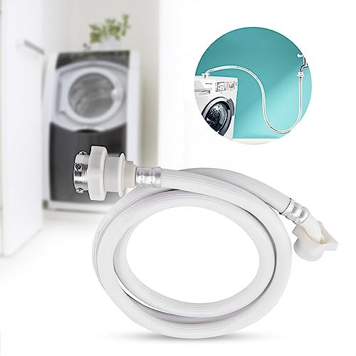 HWGING Washing Machine Water Inlet Hose, Washing Pipe, Pipe Connector, White Colour, Long Length (2m/6.6ft)