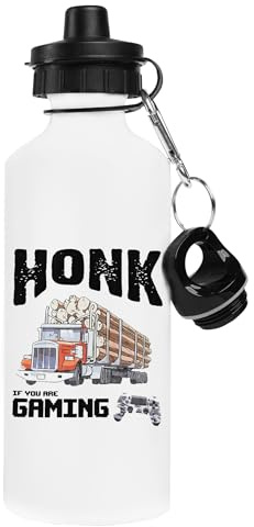 Honk If You Are Gaming Bouteille En Métal Potable, Flacon D'eau Inoxydable