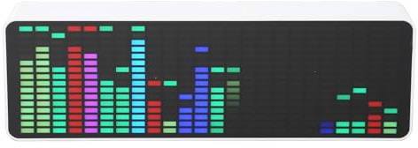 384 LED Music Spectrum Display 1624 Segment Rhythm Light Voice Activated Ambient Lighting for Party Home Decor White Housing