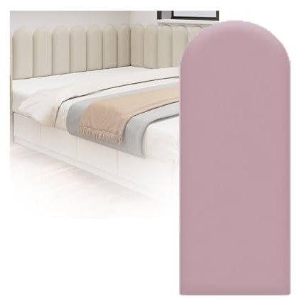 Rosa selbstklebendes Wandkissen-Set, weiche Wandaufkleber für Schlafzimmer, Kinderzimmer, TV-Wand, 20 x 45 cm, 3,8 cm Dicke, inklusive 4 Stück