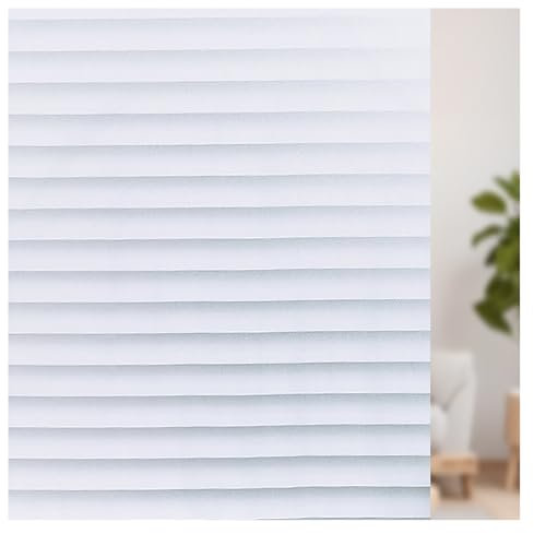 YAOOYAO Sichtschutzfolie für Fenster, Milchglas-Fensterfolie, abnehmbar, statisch haftend, Anti-UV-Glastür, Fenster, Sichtschutz, blickdicht, Größe S (Größe: 120 x 200 cm, Farbe: Jalousien)