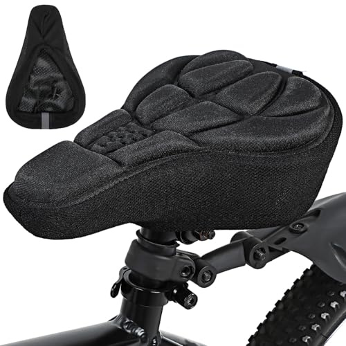 BESPORTBLE 2 Stück Gel Sattelbezug Fahrrad - Fahrradsattel Überzug Gelüberzug für Fahrradsitz Indoor Cycle Sattelbezüge Mountainbike Sattelschutz, Fahrrad Sattelbezug 28cm x 18cm