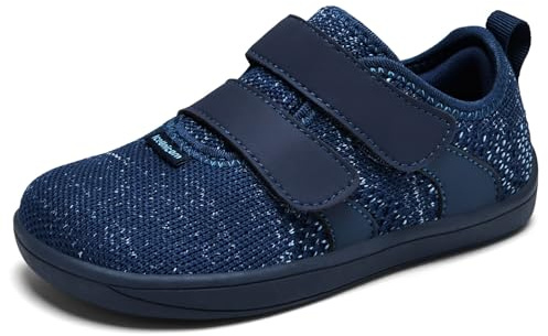 IceUnicorn Barfussschuhe Kinder Breite Barfuß Hausschuhe Jungen Mädchen Minimalistische Hallenschuhe Kinderschuhe Atmungsaktiv Leicht Fitnessschuhe(Marine, 29EU Weit)