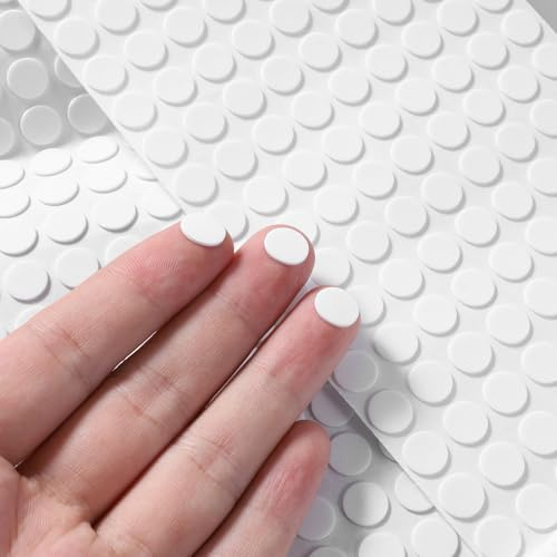 735 mini feltrini in schiuma, piccoli feltrini per mobili, autoadesivi, in schiuma EVA, per scrivanie, cassetti, vasi, cornici per foto, armadi, porte, pavimenti, colore: bianco