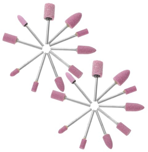 FUTUREORYY 20 piezas Piedras de Molienda para Herramientas Rotativas Accesorios de Pulido y Tallado y Cabezas Abrasivas Duraderas para Esmerilado y Modelado Detallado