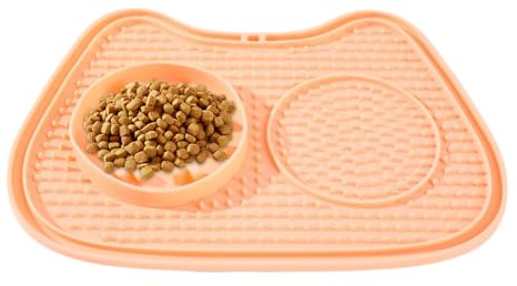 Liakyunf Per Gatti A Lenta Alimentazione - Anti Soffocamento Piastra Da Leccare Dispenser | Tappetino Slow Feeder Per Gatti Da Interno,Per Scatolette Di Yogurt Spuntini Cibo Umido Cibo Secco