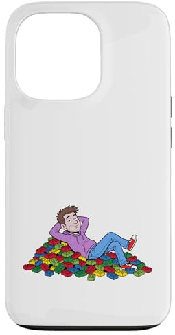 AFOL Pila de Bloques de Construcción Coloridos Relax Carcasa para iPhone 13 Pro