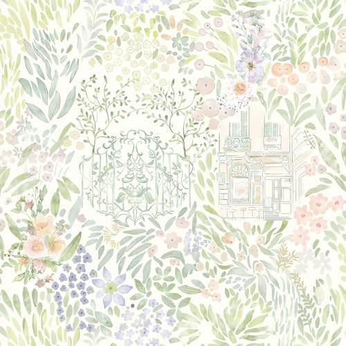 CiCiwind Självhäftande tapeter blommor tapeter 44 × 300 cm vattentät möbelfolie vinyl självhäftande självhäftande avtagbar självhäftande tapet självhäftande väggskåp möbler