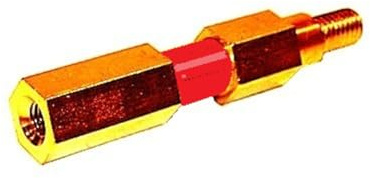 H & S Auto Shot Uni-9718 Ground Earth Pin Hex Leg 58Mm Long with Red Sleeve for Aluminum Studs