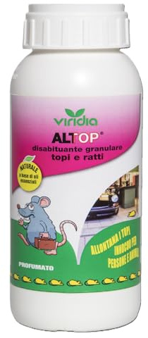 viridia ALTOP Topi e Ratti Disabituante Granulare 500 g | Repellente a base di Mix di Oli Essenziali di Origine Naturale