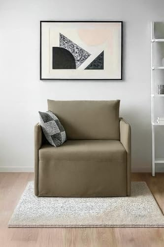 Ponti Divani - Poltrona letto COMPACT salva spazio - poltrona letto artigianale, made in italy con materasso in poliuretano espanso italiano - 200x80 - Poltrona letto singolo comodo - Tessuto (beige)