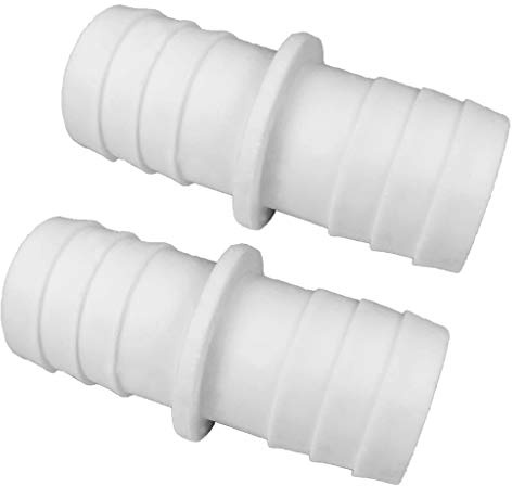 well2wellness 2 x Pool Schlauchverbinder gerippt 32-32mm / Schlauchadapter 32-32 mm