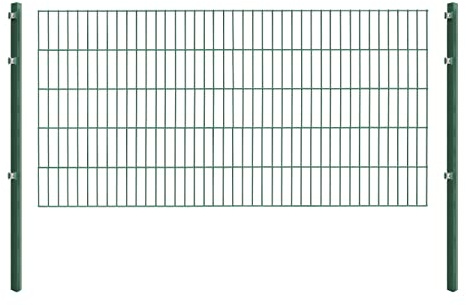 Arvotec Einstabmattenzaun, H 100 cm, grün, 10-50m - inklusive Pfosten - Modern, Stahl, Drahtzaun, Zaun