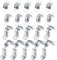 20 Pcs Pipe Strap Clamp, 304 Stainless Steel Saddle Clip, U Shaped Pipe Clamp, Tube Strap, Two Hole Tension Clips, Hose Clam Clips, 16/20/32/50 mm