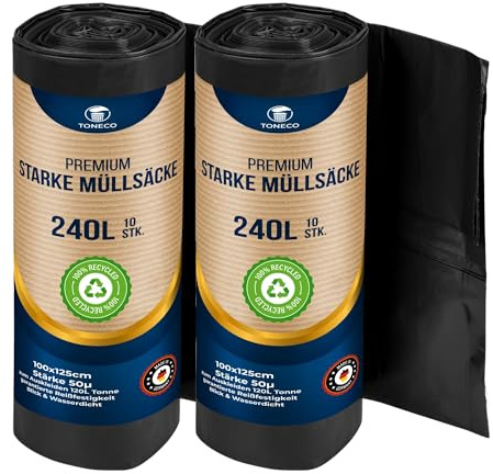 STARKE Müllsäcke 240L (20 bis 300 Säcke) typ 80 (20)