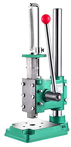 YAOYAOO Punzone Manuale Pressa, Punzonatrice Manuale Torchietto Multifunzione per Fori Goffratura Tacca in Pelle Alluminio Plastica Legno, Pressa Idraulica da Banco Pressione: 160kg/320kg