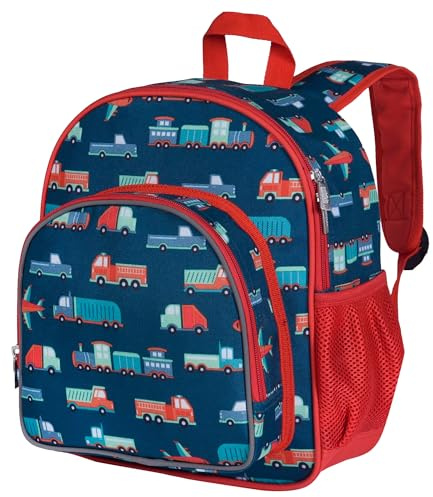 Wildkin Kids Backpack for Toddlers, 600 Denier Polyester Kids, Ideal Size School Travel Backpacks, Mom's Choice Award Winner, BPA-Free (Transportation), 12.5 x 10.5 x 7.5 inches, (40005)