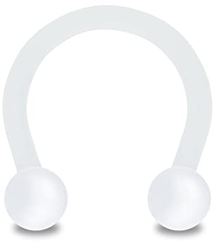 Treuheld® Hufeisen Piercing aus Kunststoff | 9 Farben | 11 Größen