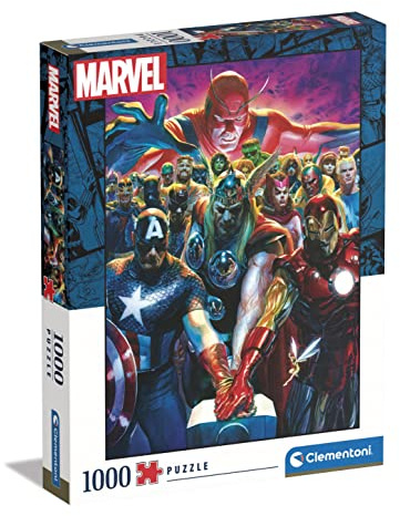 Clementoni - 39672 Collection Puzzle - Marvel The Avengers - Puzzle 1000 Teile für Erwachsene und Kinder ab 10 Jahre, herausforderndes Geschicklichkeitsspiel für die ganze Familie, Medium