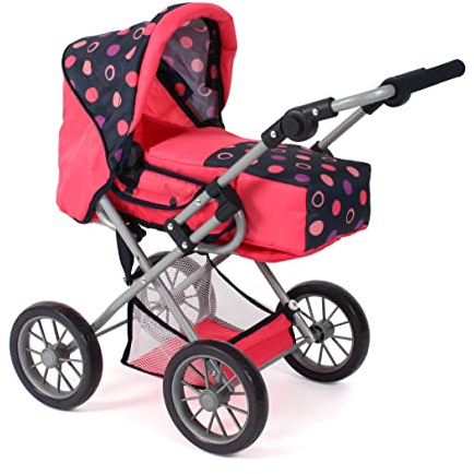 Bayer Chic 2000 - Puppenwagen Leni, 2in1 Kombipuppenwagen mit herausnehmbarer Tragetasche, Corallo, 560-20