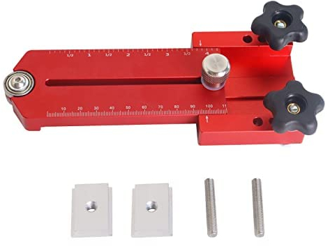 Gabarit à déchirer fin et étendu, guide de gabarit de scie de table à déchirer fin, outil de guidage pour routeur, planche en bois, établi à rouleaux coulissants fixes, piste en T pour des coupes