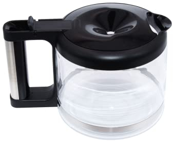 FineParts Kaffeekaraffe aus Glas für DeLonghi Kaffeemaschine Karaffe Teil 7313283649 / AS0000675 - Ersatzkaraffe für Espresso DeLonghi Kaffeemaschine Topfbecher - 10 Tassen