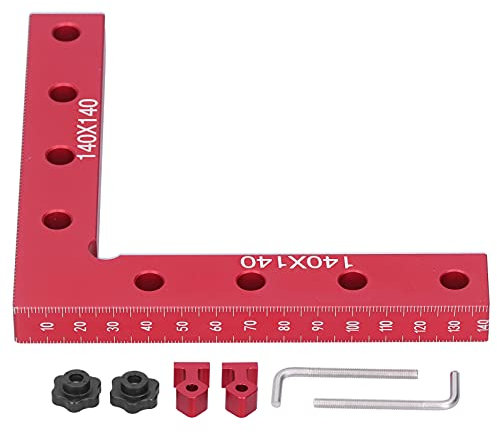 Pince de positionnement à angle droit de 140 mm, pince de fixation à angle droit à 90 degrés, pinces d'angle, pince de positionnement à angle droit en alliage d'aluminium, pour serrer les armoires d