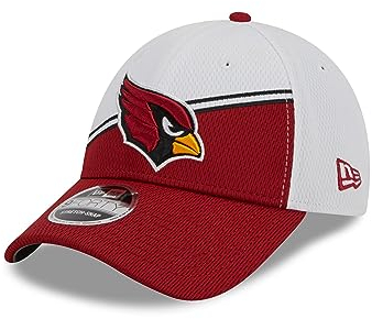 New Era NFL amerikansk fotboll – hatt basebollkeps sidolinje 2023 – 9Forty snapback – laglogotyp och namn, 940SS-kardinaler-vit-röd-#31727, en storlek