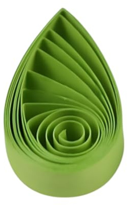 ODETOJOY Pestal grön ton kvilling pappersremsor 5 mm pappersremsor set för hantverk enfärgade origami-pappersremsor 0,22 cm pappersfiligranremsor (Chartreuse grön nr.37)