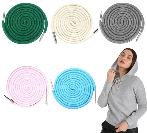 Hezhou 4 Stück Kordel für Jogginghose Kordelzug mit Metallverschluss-Enden Durchziehnadel Kordel für Hoodie Hosenband 140cm für Jogginghosen, Hoodies, Sweatshirts, Badeho (blau, 140cm)