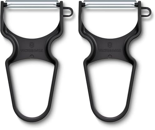Victorinox Rapid Straight Edge Fruit and Vegetable Peeler (Black) 5.5 x 2.7 x 0.6 in 6.0930.3 (Pack of 2)