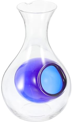 BESTOYARD Wine Decanter with Ice Cavity 14Oz Glass Liquor Dispenser for Home Bar Whiskey Glass Decanter and Red Wine Carafe for Parties and Entertaining