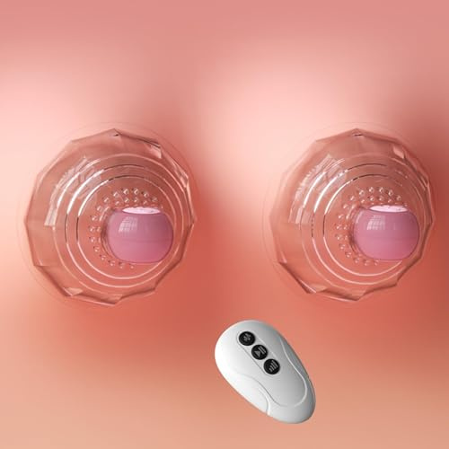 ZWFUN Brustmassagegerät Nippelstimulator Frau Sex Toys mit 10 Modi Fernbedienung 1 Paar Elektrisches Nippel Stimulator Brust Massager Vibrator Brustwarzen Brustvergrößerung Sexspielzeug für Frauen