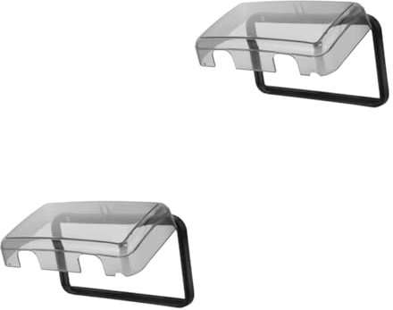 jojofuny 2pezzi Copertura Per Prese Elettriche Da Bagno Scatola Protezione Autoadesiva Per Interruttori e Prese Design Compatto e Resistente Spruzzi Adatta Per Umidi