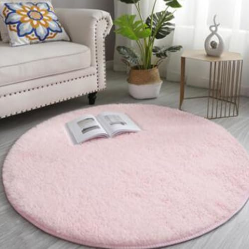 Tappeto dal design elegante e moderno con base antiscivolo, ideale per aree giochi per bambini (80 cm, rosa)