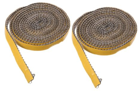 MAGICLULU Cinta para Junta de Estufa de Leña de Fibra de Vidrio, 2 Piezas, Plana, Autoadhesiva, Alta Temperatura para Chimeneas y Fogones