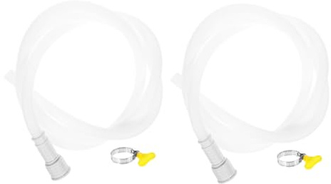 Homoyoyo 2pcs Air Conditioner Drain Hose Flexible Tubing with Hose Clamp for Easy Installation and Maintenance Durable Construction for High Water Pressure and Extreme Temperatures