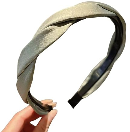 WANYI Haarreifen Damen Elegant Haarreif Dirndl Geflochten Stirnband Mode Stirnbänder Haarschmuck Niedlich Haarband Haarreif für Frauen Mädchen(Grün)