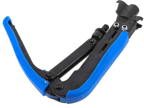 Toddmomy Crimpadora de Cable Coaxial Doméstica Multifuncional Pequeña Herramienta de Crimpado para Suministro Coaxial Alicates de Compresión para Cables de Video F Uso Profesional y Red